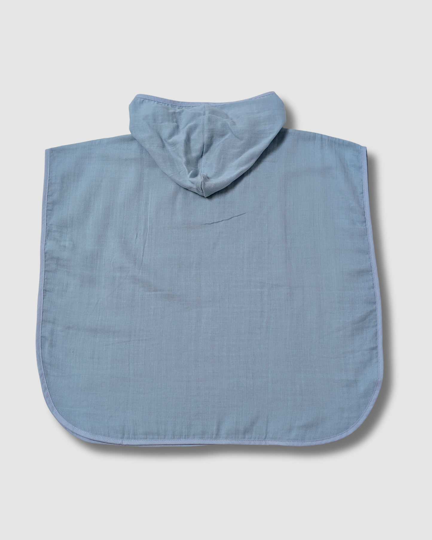 Organic Muslin Poncho - Blue