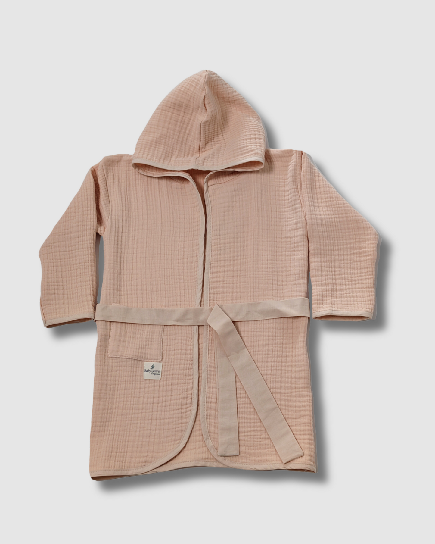 Organic Muslin Bathrobe - Beige