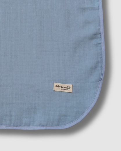 Organic Muslin Poncho - Blue