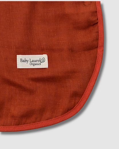 Organic Muslin Poncho - Brick Red