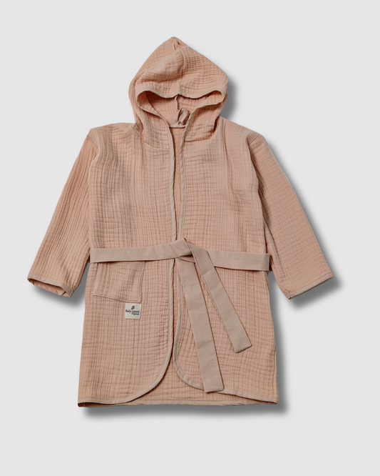 Organic Muslin Bathrobe - Beige